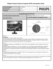 Philips 279P1 Product Carbon Footprint