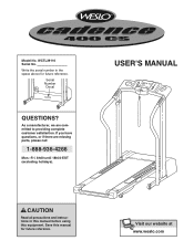 Weslo Cadence 400cs Treadmill Canadian English Manual