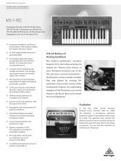 Behringer MS-1-RD Product Information Document