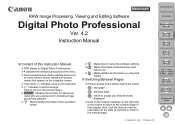 Canon PowerShot G3 X Digital Photo Professional Ver.4.2 for Macintosh Instruction Manual