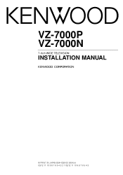Kenwood VZ-7000N User Manual 1