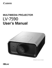 Canon LV-7590 Multimedia Projector LV-7590 User's Manual
