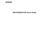 Epson PowerLite EB-815E Users Guide
