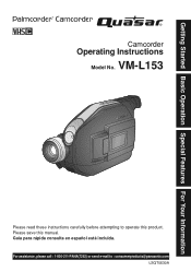 Panasonic VML153 VML153 User Guide