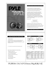 Pyle PLBW124 Instruction Manual