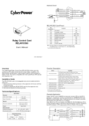 CyberPower RELAYIO500 User Manual