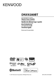 Kenwood DNX9280BT Quick Start Guide