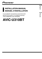 Pioneer AVIC U310BT Installation Manual