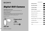 Sony DSC-M1 Operating Instructions