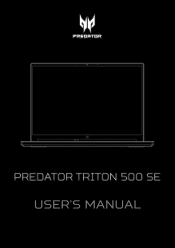 Acer PREDATOR TRITON 500 SE User Manual