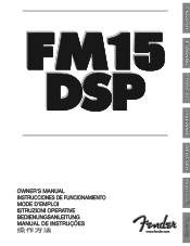 Fender FM 15 DSP Owners Manual