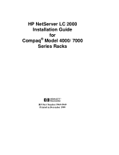 HP LH4r HP Netserver LC 2000 Compaq Rack Install Guide
