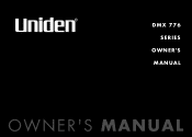 Uniden DMX776 English Owners Manual