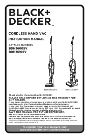 Black & Decker BDH3600SV Instruction Manual