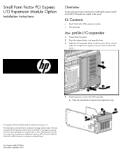 HP ProLiant DL980 DL980 G7 IO Backplane Exp Mod Option Installation Guide