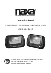 Naxa NCV-813 NCV-813 English Manual