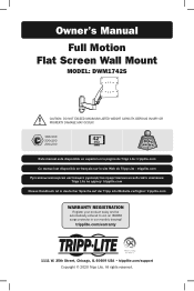 Tripp Lite DWM1742S Owners Manual for DWM1742S Full Motion Flat Screen Wall Mount English