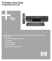 HP Z558 TV/Display Setup Guide - HP Digital Entertainment Center