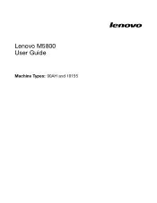 Lenovo M5800 Lenovo M5800 User Guide