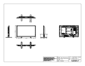 NEC V463-TM Mechanical Drawing with stand