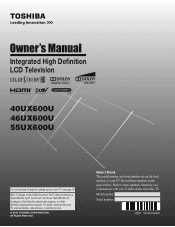 Toshiba 55UX600U Owners Manual