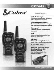 Cobra CXT 645 Manual