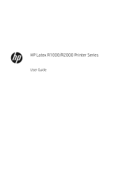 HP Latex R1000 User Guide