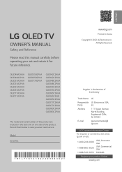 LG OLED55A2AUA Owners Manual