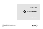 Motorola PHOTON 4G Sprint User Guide