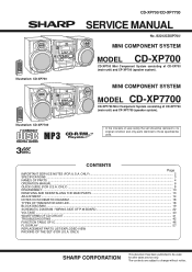 Sharp CD-XP7700 Service Manual