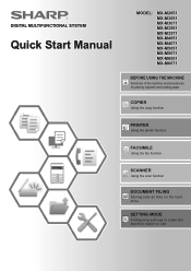 Sharp MX-M3551 Quick Start Manual