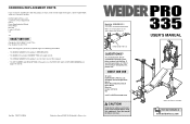 Weider Weevbe3301 Instruction Manual