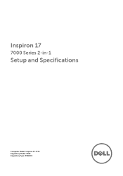 Dell Inspiron 17 7778 2-in-1 Inspiron 17 7000 Series 2-in-1 Setup and Specifications