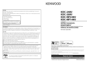 Kenwood KDC-208U Instruction Manual