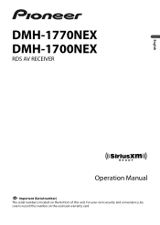 Pioneer DMH-1700NEX Owners Manual