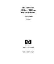 HP StorageWorks 700mx HP SureStore 1200mx/2200mx Optical Jukebox User's Guide