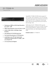 Hikvision DS-7332HQI-K4 Data Sheet
