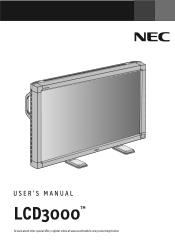 NEC LCD3000 User Manual