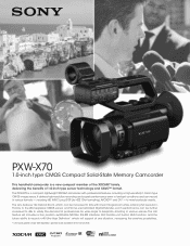 Sony PXWX70 Brochure (1.0-inch type CMOS Compact Solid-State Memory Camcorder)