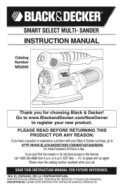 Black & Decker MS2000 Type 1 Manual - MS2000