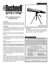 Bushnell Sportview 15x45 Owner's Manual