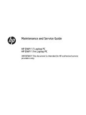 HP ENVY PC 17m Maintenance and Service Guide