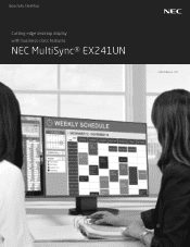Sharp EX241UN NEC MultiSyncr Specification Brochure
