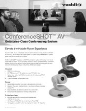 Vaddio ConferenceSHOT Speaker ConferenceSHOT AV Flyer
