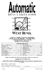WestBend 41091R Instruction Manual