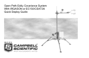 Campbell Scientific IRGASON Open Path Eddy Covariance System with IRGASON or EC150/CSAT3A Quick Deploy Guide