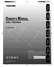 Toshiba 27A41 Owners Manual