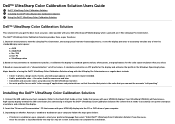 Dell UP2414Q Dell  UltraSharp Color Calibration Solution Users Guide