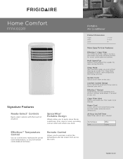 Frigidaire FFPA1022R1 Product Specifications Sheet