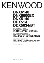 Kenwood DNX6000EX Installation Manual